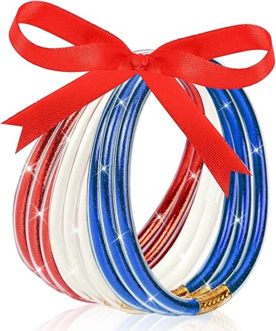 9Pcs Bracelet Glitter Jelly Bracelets Silicone Jelly Bangles Bracelet Set for Party Favors Gifts